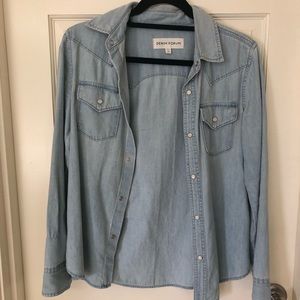 Aritzia denim forum denim shirt
